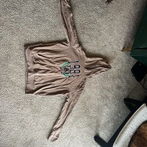 Guess Tan Hoodie with Logo Patch